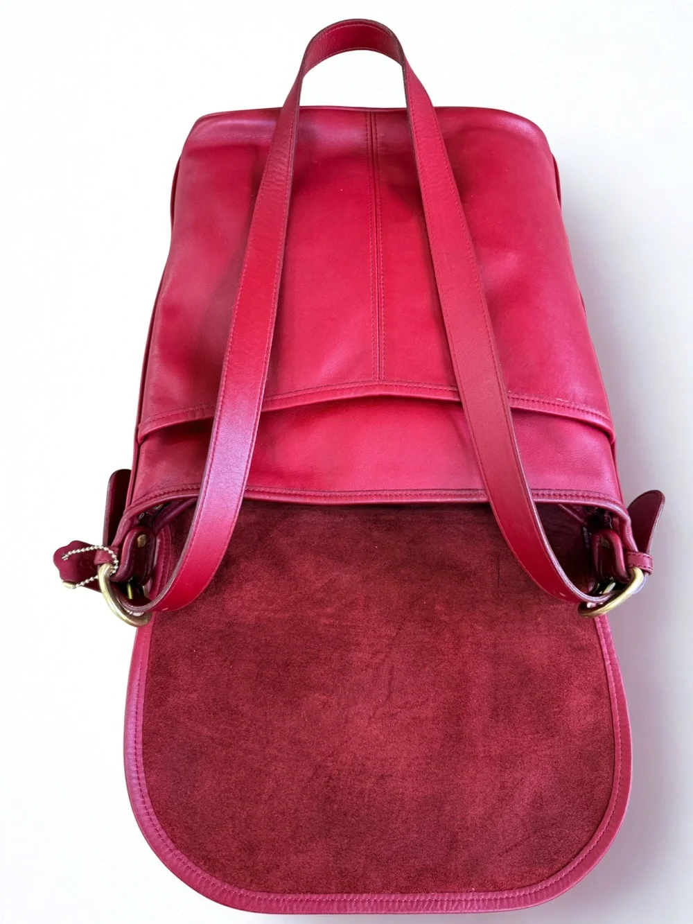 Vintage COACH 1997 Red Leather Whitney Crossbody Bag | Style 4115